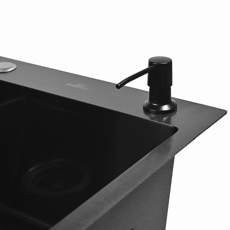Кухонная мойка Wisent 60 WS36050B/WGER019B/W405B/W302644B/W4998-6-U со смесителем цвет Графит