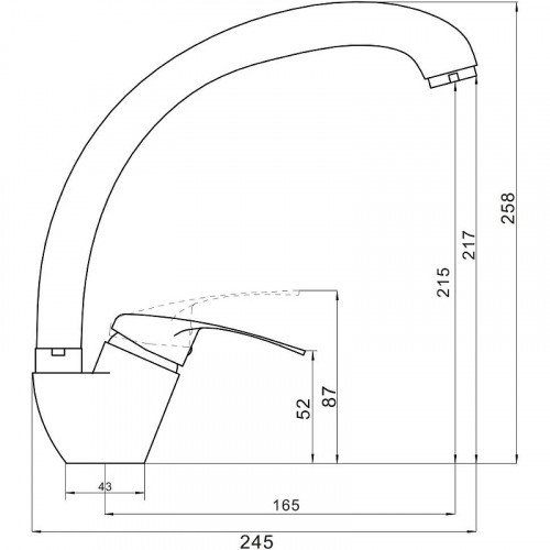 Смеситель для кухни Savol S-T4101-1 цвет Хром