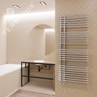 Водяной полотенцесушитель Terminus Астра П20 70х1000 4670078530493 Хром, нижнее подключение, G 1/2&quot; ВР, с комплектом вентилей нержавеющая сталь