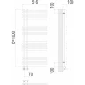 Водяной полотенцесушитель Terminus Астра П20 70х1000 4670078530493 Хром, нижнее подключение, G 1/2" ВР, с комплектом вентилей нержавеющая сталь