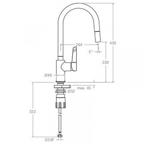 Смеситель для кухни Ramonsoler Kitchen 387901V1MC Хром