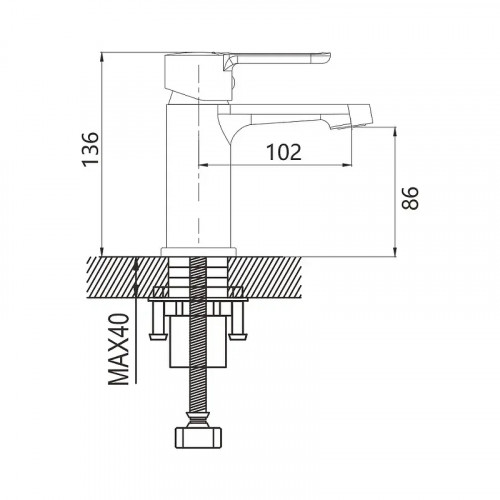 Смеситель для раковины Shevanik S8101H цвет Черный