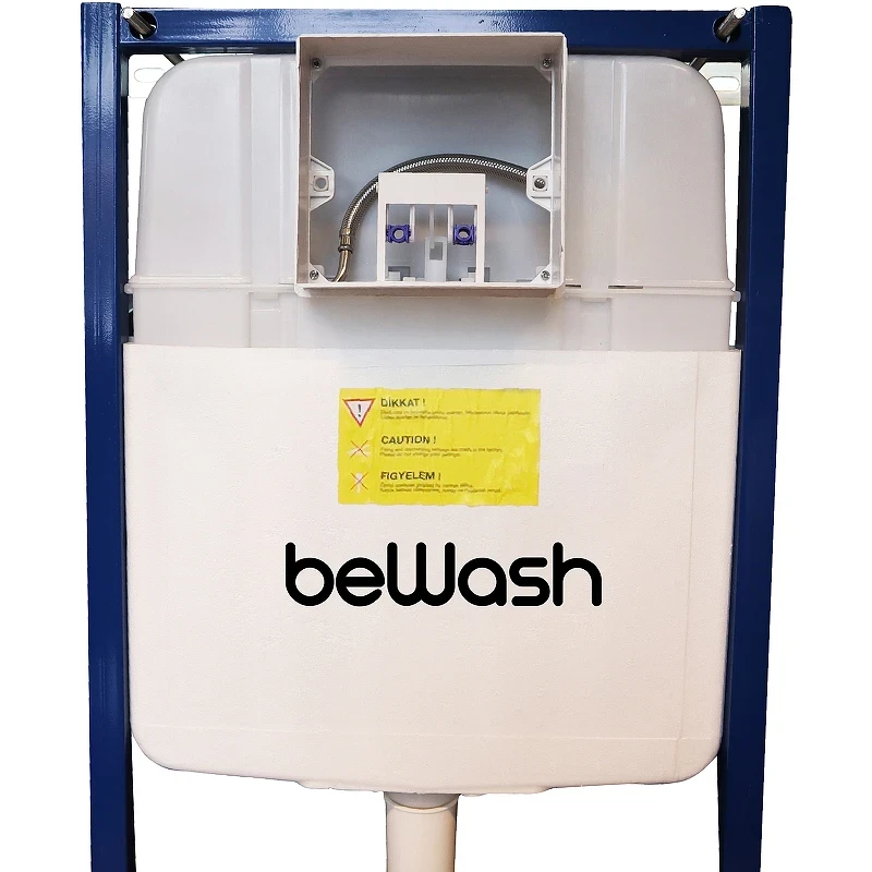 Инсталляция beWash BW74 K500RZVP0300MKK00000 для унитаза с клавишей смыва Хром матовый пластик