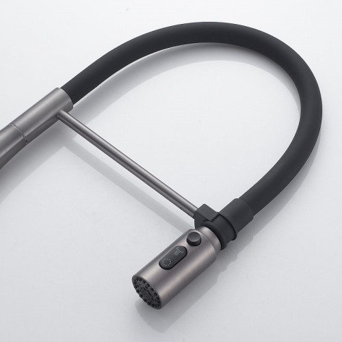 Смеситель для кухни Shevanik S123T-3 цвет Оружейная сталь Черный