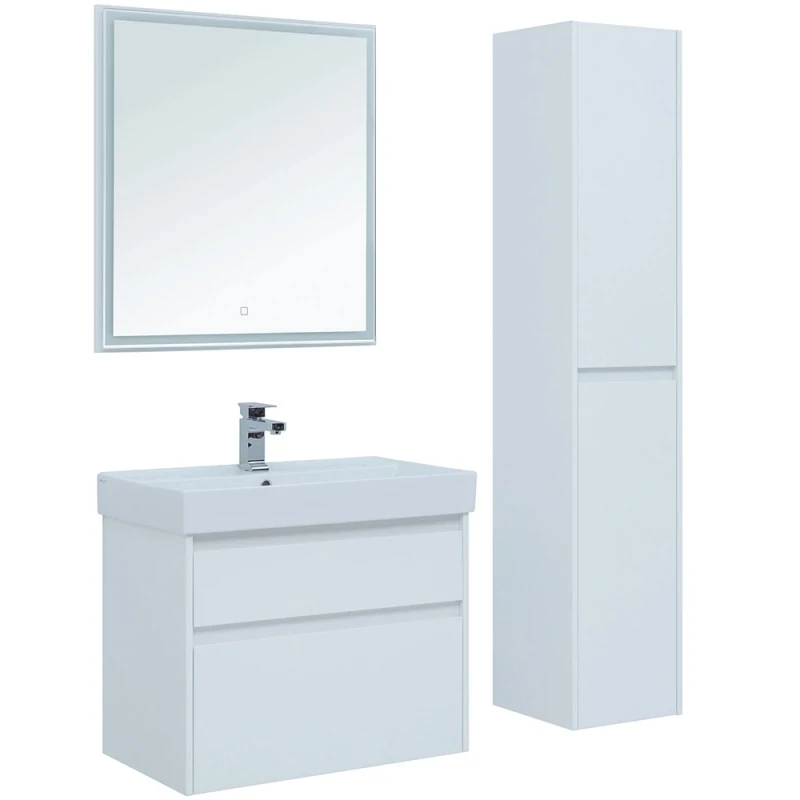 Комплект мебели для ванной Aquanet Nova Lite 75 242903 подвесной Белый МДФ / ЛДСП