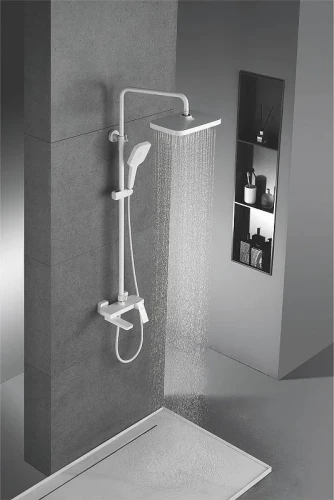 Душевая система Rose R18C R1836C Белая матовая