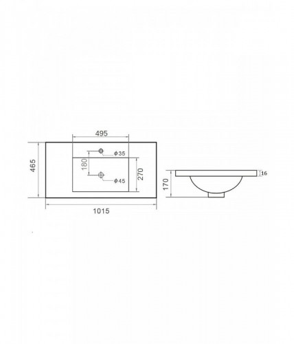 Раковина Agger 102 ASF111000 цвет Белый глянцевый