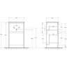 Тумба под раковину BelBagno Kraft 39 50 KRAFT39-500/390-2C-PIA-BO Bianco Opaco МДФ / ЛДСП