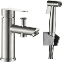 Смеситель для раковины Haiba HB12801 с гигиеническим душем Нержавеющая сталь нержавеющая сталь