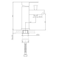 Смеситель для раковины Haiba HB12801 с гигиеническим душем Нержавеющая сталь нержавеющая сталь