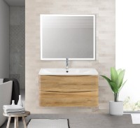 Тумба под раковину BelBagno ACQUA-1000-2C-SO-RR подвесная Rovere Rustico МДФ / ЛДСП