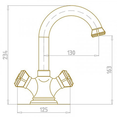 Смеситель для раковины Bronze de Luxe Royal 21981/1