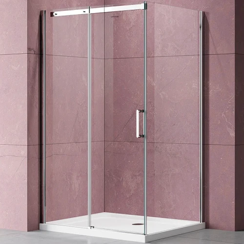 Душевой уголок Vincea Dice 150x80 VSR-4D8015CL профиль Хром стекло прозрачное