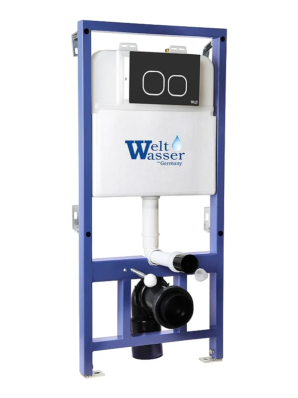 Инсталляция WeltWasser WW Bamberg 525 BL 10000013443 с клавишей смыва цвет Черный