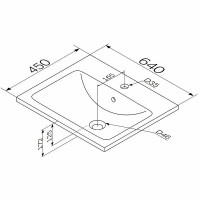 Раковина AM.PM X-Joy 65 M85AWCC0652WG64 Белая фарфор полувстраиваемая