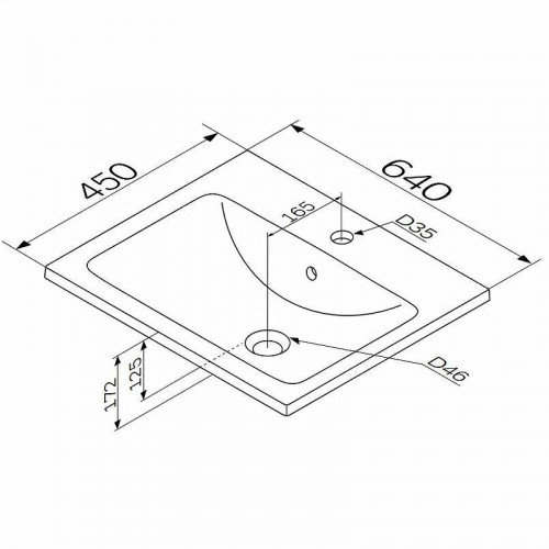 Раковина AM.PM X-Joy 65 M85AWCC0652WG64 Белая фарфор полувстраиваемая