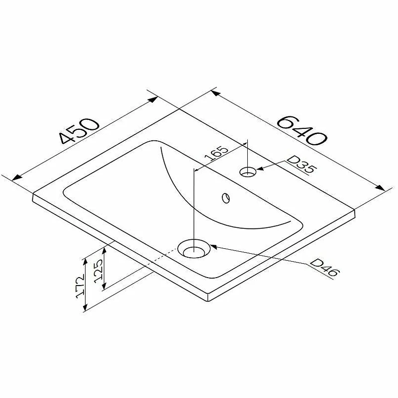 Раковина AM.PM X-Joy 65 M85AWCC0652WG64 Белая фарфор полувстраиваемая