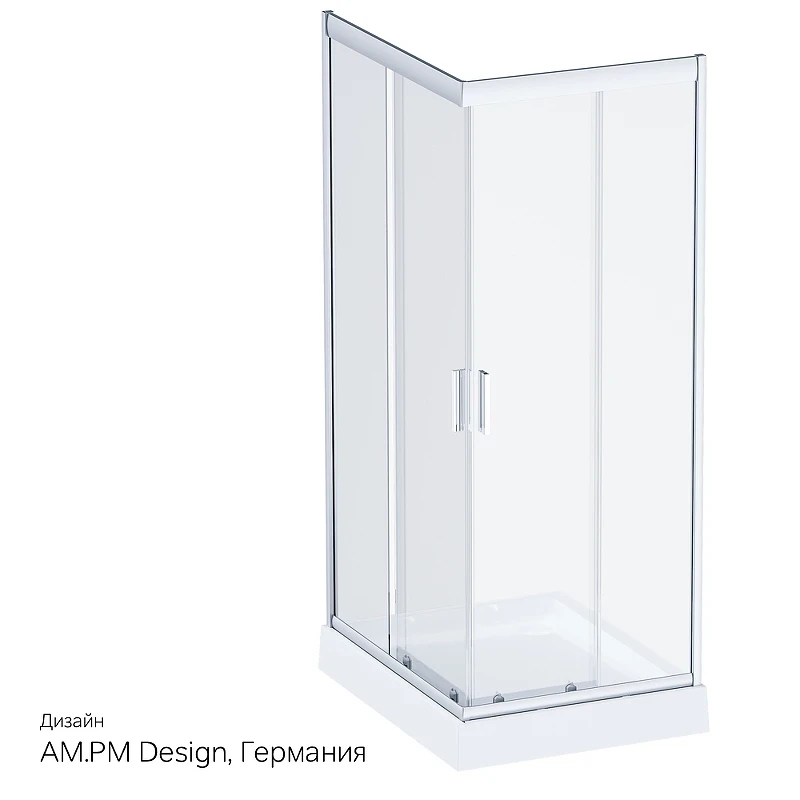 Душевой уголок AM.PM Gem 100х80 W90G-404-100280-MT профиль Хром матовый стекло прозрачное