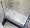 Комплект акриловой ванны AM.PM Inspire V2.0 180x80 WK52EB без гидромассажа с душевой системой со шторкой и аксессуарами