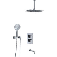 Душевая система WasserKRAFT Alme A171568 Thermo с термостатом Хром латунь встраиваемый