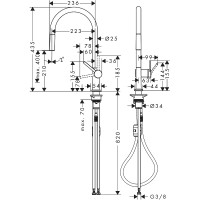 Смеситель для кухни Hansgrohe Talis M54 72802800 Сталь латунь