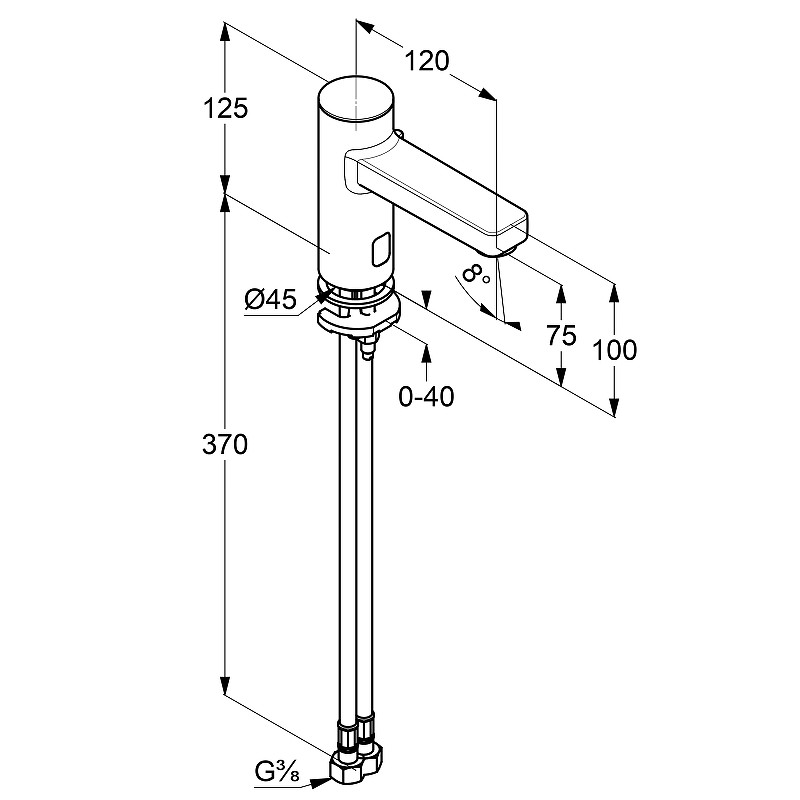Смеситель для раковины Kludi Zenta 3810005 Хром латунь