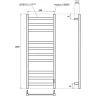 Электрический полотенцесушитель Point Меркурий PN83850W П10 500x1000 диммер справа Белый