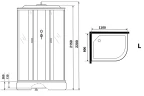 Душевая кабина Niagara Classic 110х80 L NG-33184-14LF с гидромассажем