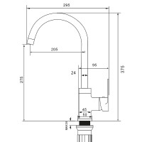 Смеситель для кухни WesnaArt Ray RAY11-110 Хром латунь