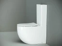 Унитаз компакт Ceramicanova Metropol CN4001-B без бачка и с сиденьем Микролифт фарфор напольный