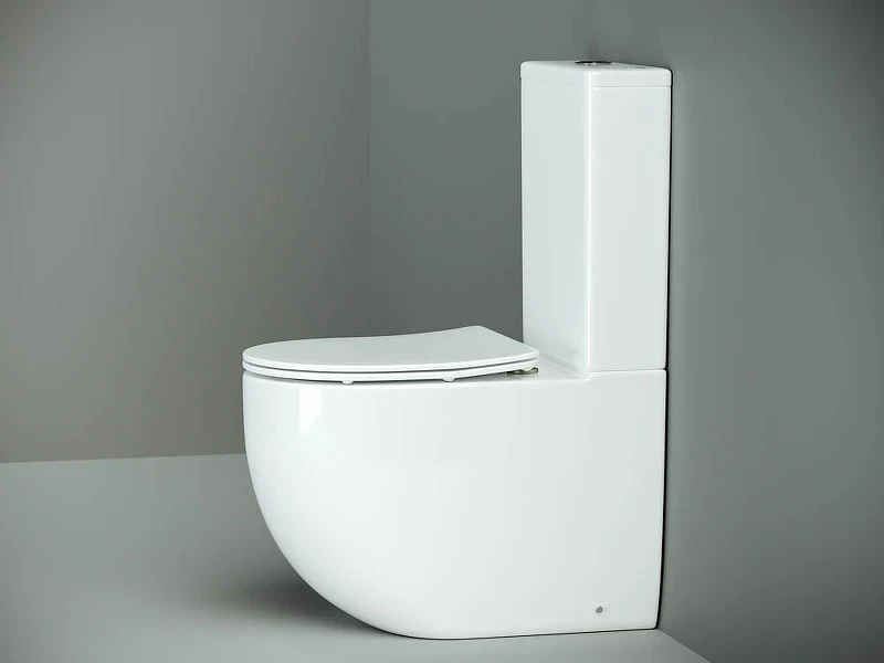 Унитаз компакт Ceramicanova Metropol CN4001-B без бачка и с сиденьем Микролифт фарфор напольный