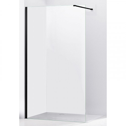 Душевая перегородка Abber AG61100B 100x200 профиль Черный стекло прозрачное