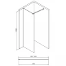 Душевая перегородка Abber AG61100B 100x200 профиль Черный стекло прозрачное