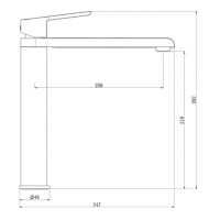 Смеситель для раковины Royce Cube RCM-120602CR Хром латунь