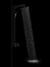 Душевая система AQUAme AQM8005B с термостатом Черная матовая латунь на стену
