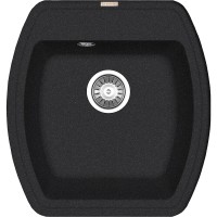 Кухонная мойка Florentina Нире-480 20.190.B0480.102 Черная искусственный камень (литьевой мрамор) встраиваемый