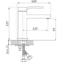 Смеситель для раковины Belz B612 B10612 Хром латунь