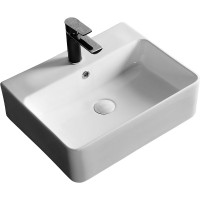 Раковина Ceruttispa 52 CR0094 СТ9603 Белая фарфор накладная