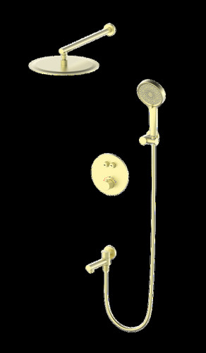 Душевая система Wonzon &amp; Woghand WW-88929010-BG с термостатом цвет Брашированное золото