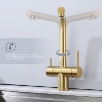 Смеситель для кухни Splenka S70.61.03 Золото матовое латунь
