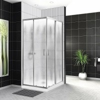 Душевой уголок BelBagno Uno 100х100 UNO-195-A-2-100-CH-CR профиль Хром стекло шиншилла