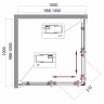 Душевой уголок BelBagno Uno 100х100 UNO-195-A-2-100-CH-CR профиль Хром стекло шиншилла