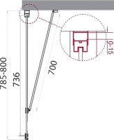 Душевая стенка BelBagno Marmi 80 MARMI-80-FIX-C-Cr профиль Хром стекло прозрачное