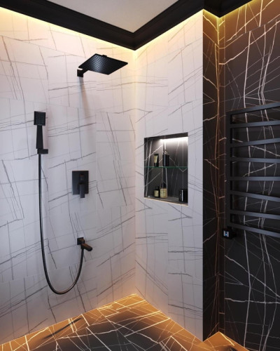 Душевая система Timo Selene SX-3069/03SM Черный латунь встраиваемый