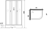 Душевая кабина Niagara Classic 90х80 L NG-33984-14LBK без гидромассажа