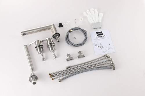 Смеситель на борт ванны Abber Perfekte 316 AF8A13BST цвет Сталь брашированная