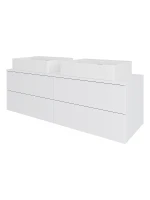 Тумба с раковиной Orange Отто 130 Ot-130TuMDF+B04-500W подвесная цвет Белый глянцевый