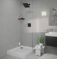 Верхний душ Hansgrohe Crometta E 240 1jet 26726670 Черный матовый пластик на потолок