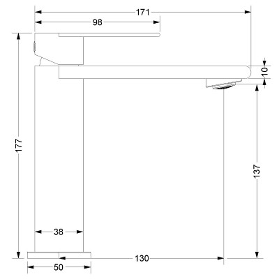 Смеситель для раковины Vincea Vogue (SS) VBF-2VS1MB Черный матовый