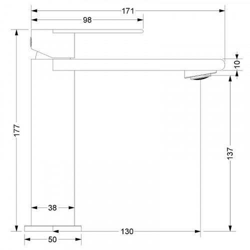 Смеситель для раковины Vincea Vogue (SS) VBF-2VS1MB Черный матовый
